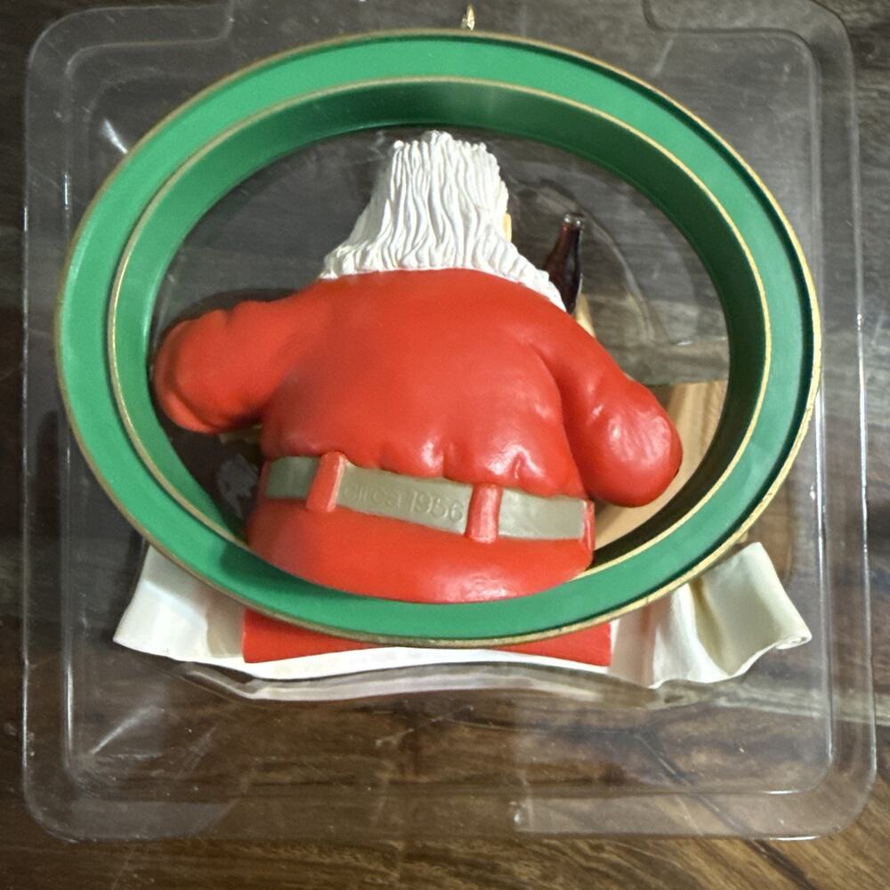 Coca-Cola Trim A Tree Collection 1956 Santa With Painting Elf Ornament 1994 - Picture 9 of 12
